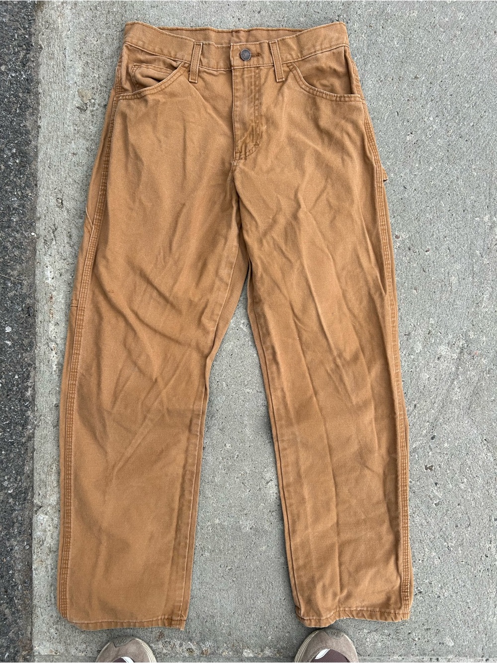 Dickies Men's Carpenter Work Pants in Camel Brown - Durable Utility Trousers